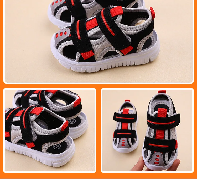 New Summer Sandals Baby for Girl Children Shoes Fashion Sandals Baby Boy Kids Shoes Sandals Baby Rubber Ankle-Wrap Hook & Loop