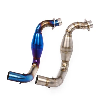Slip On Motorcycle Exhaust Middle Link Pipe Mid Tube Stainless Steel Exhaust System For BMW G310GS G310R All Years