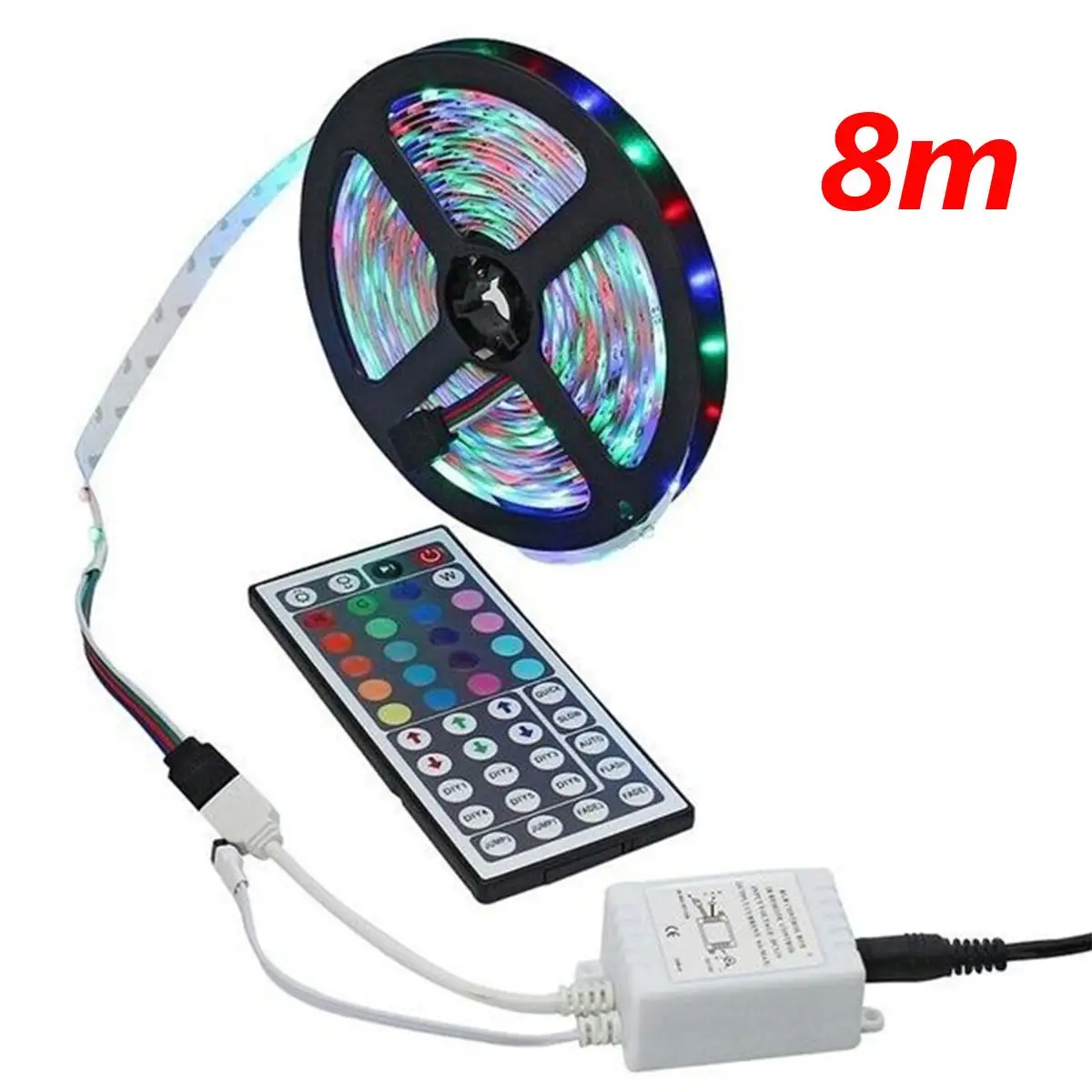 8m 4/6/8M 12V SMD 3528 RGB светодиодный светильник полосы удаленных Управление набор «сделай сам» гибкий Светодиодная лента световой для рождества дома K ТВ автомобиля Декор - Испускаемый цвет: 8m
