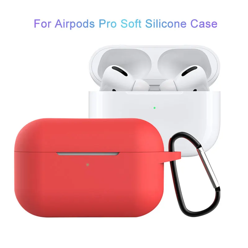 Мягкий силиконовый чехол для Apple Airpods Pro Bluetooth наушники Защитная крышка с крючком беспроводные наушники гарнитура противоударный корпус