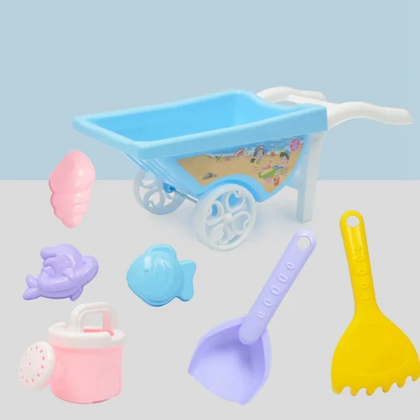 amazing  7 Sets Of Children Playing Sand Dredging Tools Playing Water Beach Toys