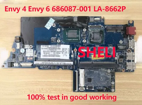 SHELI для материнской платы hp ENVY 4-1000 с i5-3317U 686087-001 LA-8662P