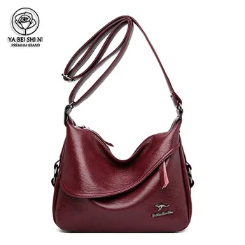 

2020 women leather crossbody bags for High quality women bag over shoulder bags sac main kangaroo tote ladys handbag bolso mujer