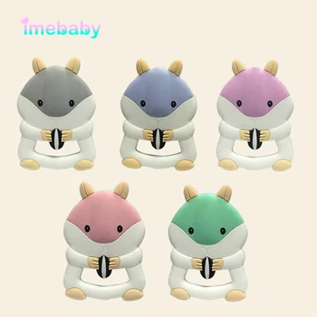 

Imebaby Baby Teether Free of Bisphenol A Cartoon Penguin Rodent Baby Food Grade Silicone Teether DIY Molar Toy Accessories 1PC