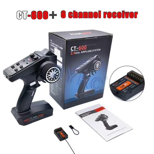 HotRC CT-600 2.4GHz 6CH FHSS One-handed Control Radio Transmitter for RC Car Boat Tank Racer Drone Quadcopter Accessories Parts