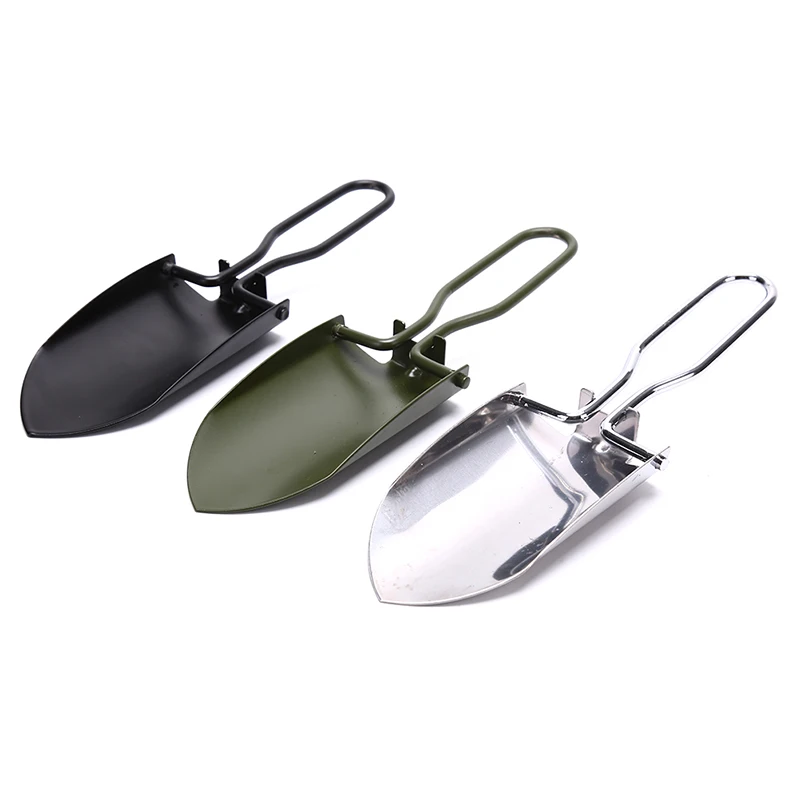 미니 스테인레스 스틸 정원 도구 접이식 접이식 삽 캠핑 스페이드 원예 도구