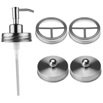 

Anti Rust Lids Kits Mason Canning Pump Dispenser Lids Mason Jar Toothbrush Holder Lids Apothecary Jars Lids Bathroom Parts Kits