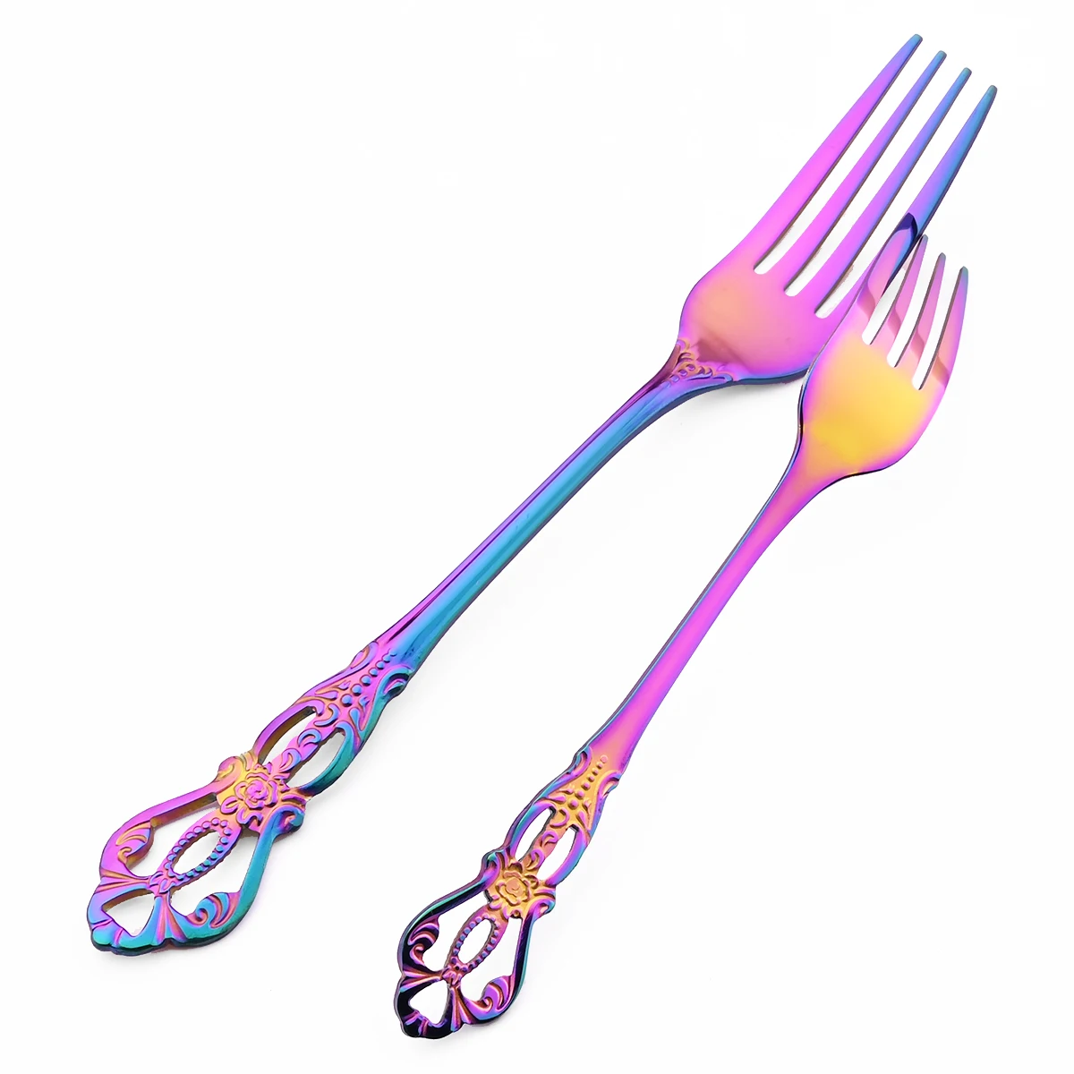 Description Picture 5 of item6/30Pcs Royal Colorful Dinnerware Set Knife Dessert Fork Spoon Cutlery Set Stainless Steel Silverware Kitchen Tableware Flatware