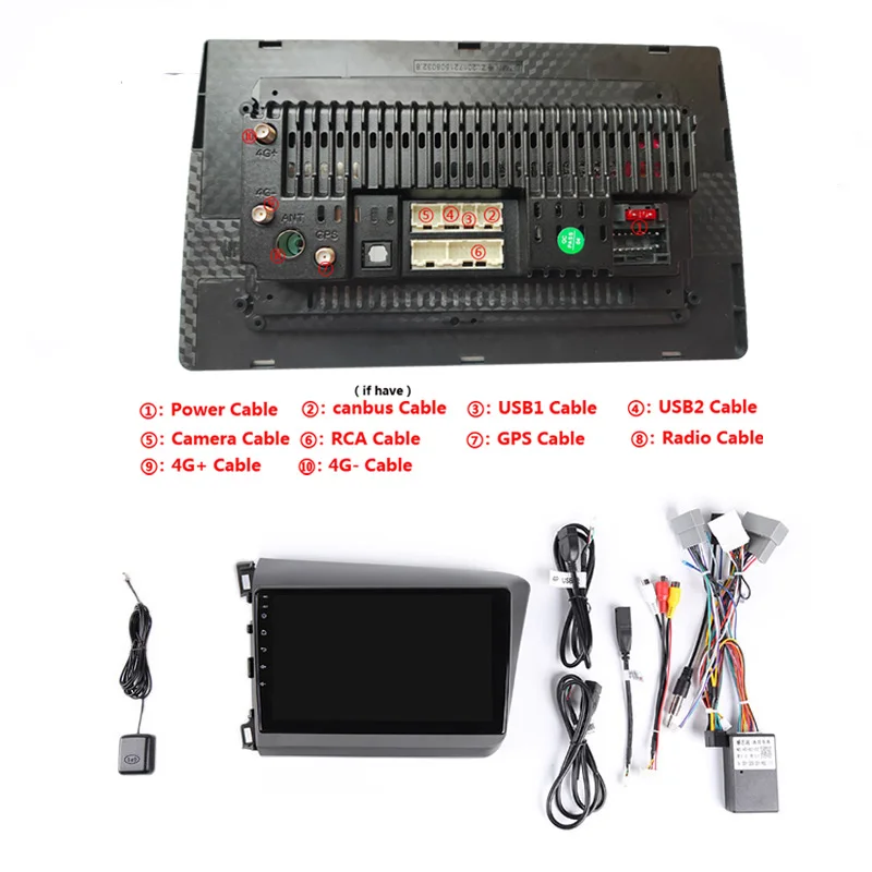 Best 9" 2.5D IPS Android 9.1 Car DVD Multimedia Player GPS For Honda Civic 2010 2011 2012 2013 2014 radio DSP 32EQ stereo navigation 5