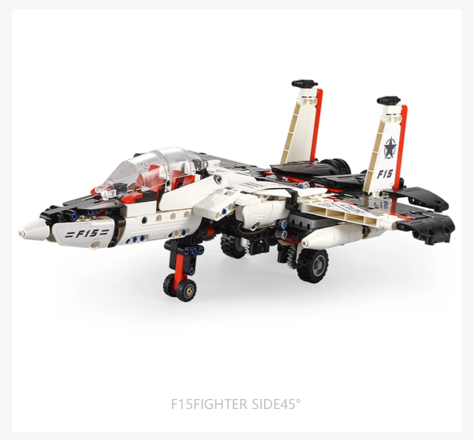 2-в-1 сменный блок набор Орел человек и боец F15 с пулей Technic серии 2,4G RC DIY сборки Кирпичи игрушки для детей DIY модель