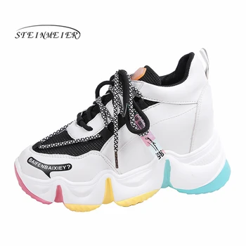 

Steinmeier Platform Sneakers Spring Casual Shoes Vulcanized Sneakers for Women Increased Lace Up Autumn Ladies Shoes 2020