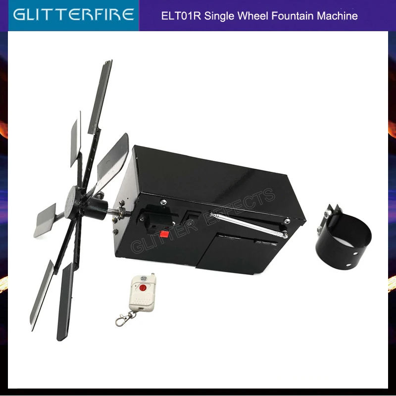 Remote control single face wheel rotate windmill battery type stage cold fountain system fireworks firing