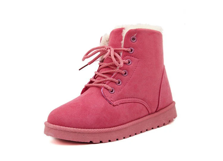 Зимние женские ботинки; Botas Mujer; женские ботинки; теплые зимние ботинки; женские ботильоны на меху со шнуровкой; женская зимняя обувь