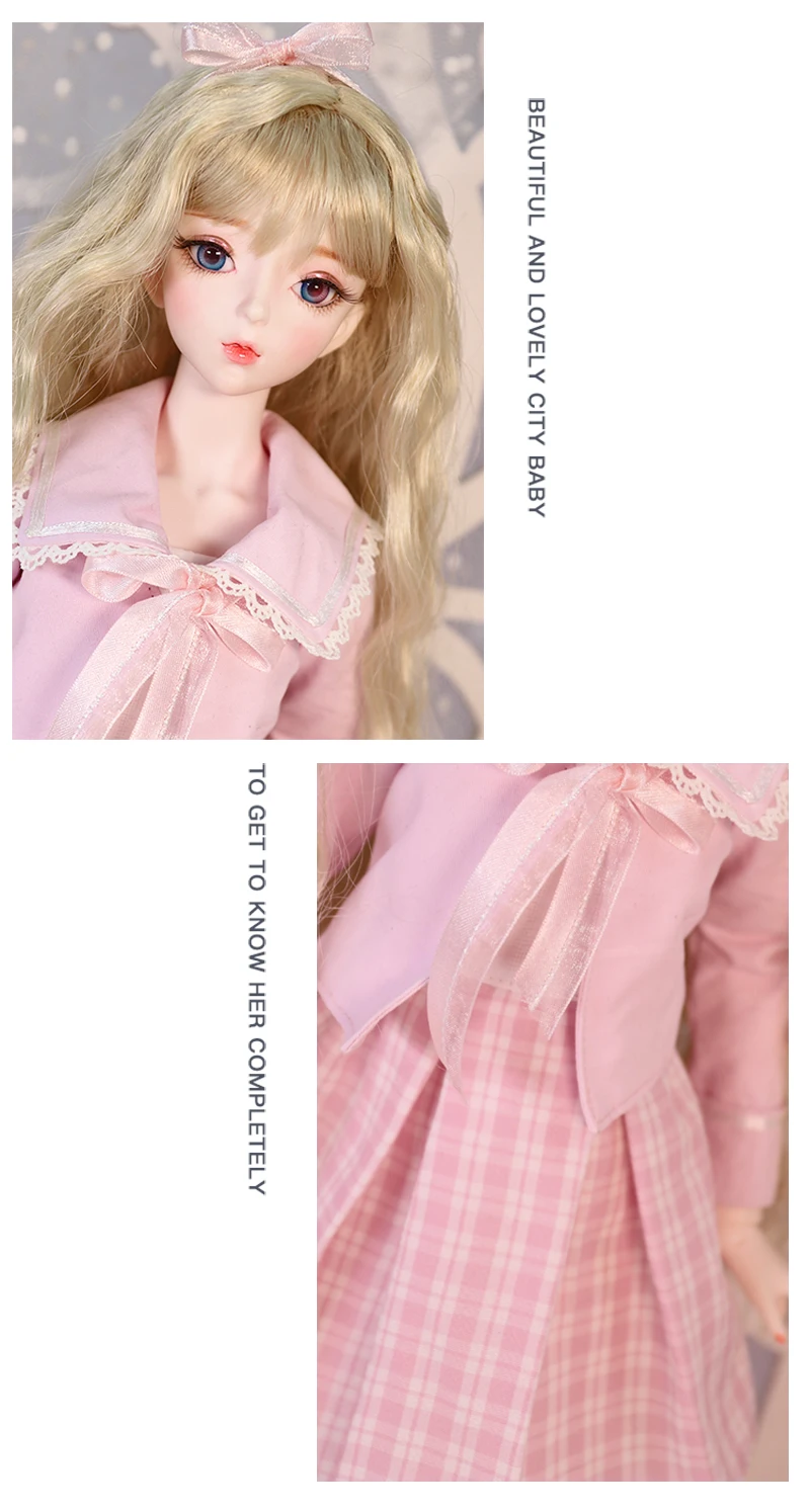 DBS 1/3 BJD кукла город детская серия механическое соединение тела с макияжем, 62 см Высота девушки, SD