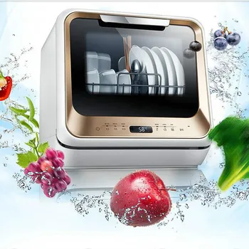 

Desktop mini dishwasher manual water injection free installation multi-function dishwasher
