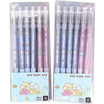 

12pcs/set 0.38mm Cute Gel Ink Pen Signature Neutral Pens Writing Stationery School Office Supplies