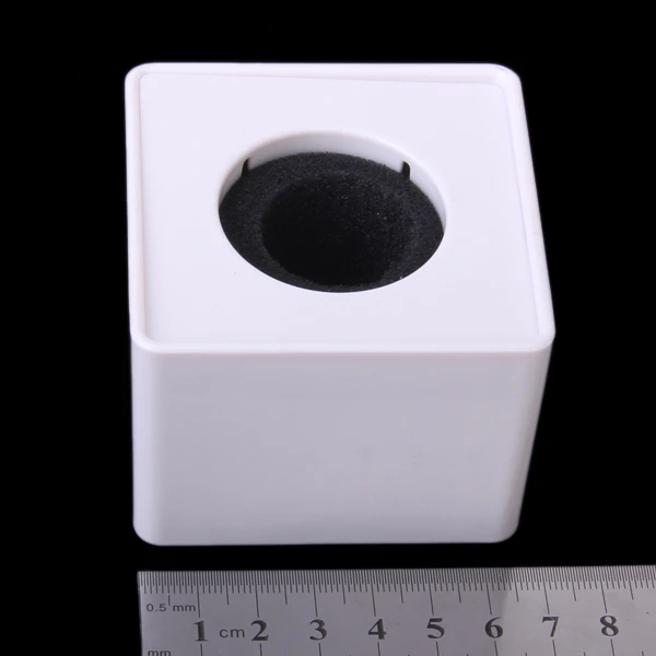White ABS Square Cube Design Microphone Mic Station For  Self-image Improve