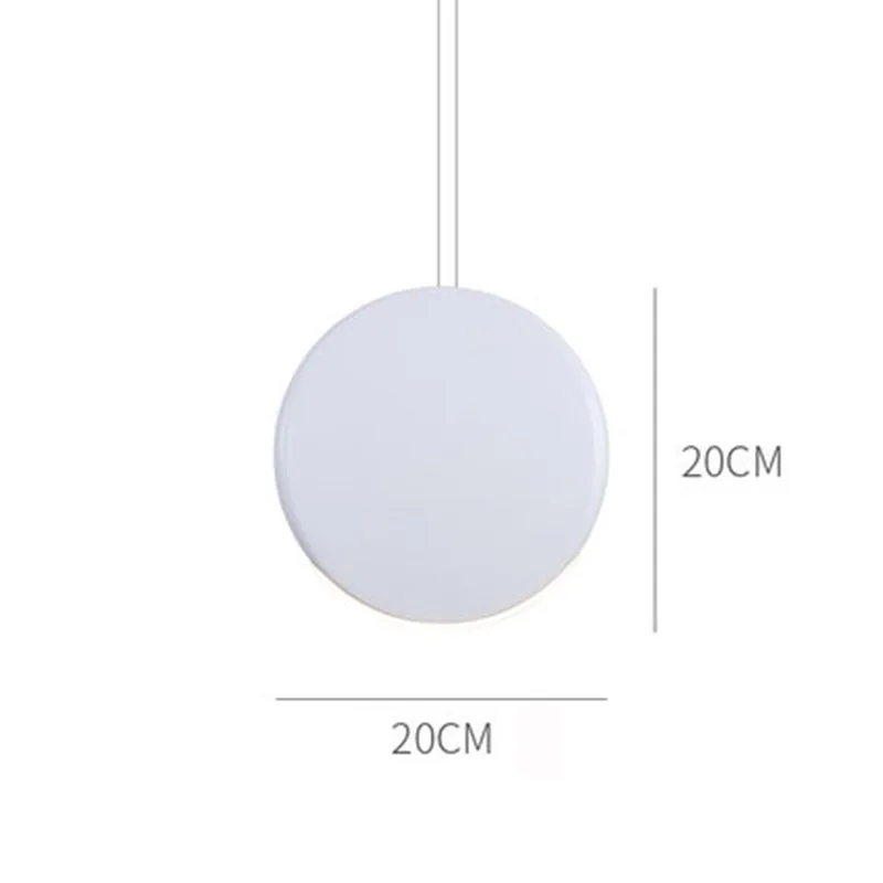 Modern LED Aluminum Round Color Pendant Lights Nordic Bar Cafe Living Room Hanging Lamp Bedroom Bedside Decoration Light Fixture - Цвет корпуса: White A