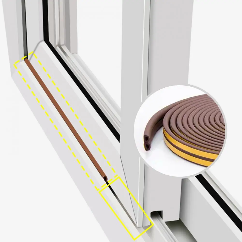 Sealing Strip Door Seal Strip Sealing Strip Tape Window Seal Strip Sealing Tape Sealing Strip Rubber Seal Strip Rubber Door Weatherstripping Door Weatherstripping 10m Resilient Sound-proof Rubber Universal Long Door Stop Tape for Sliding Door Window Anti-Collision Rubber Strip