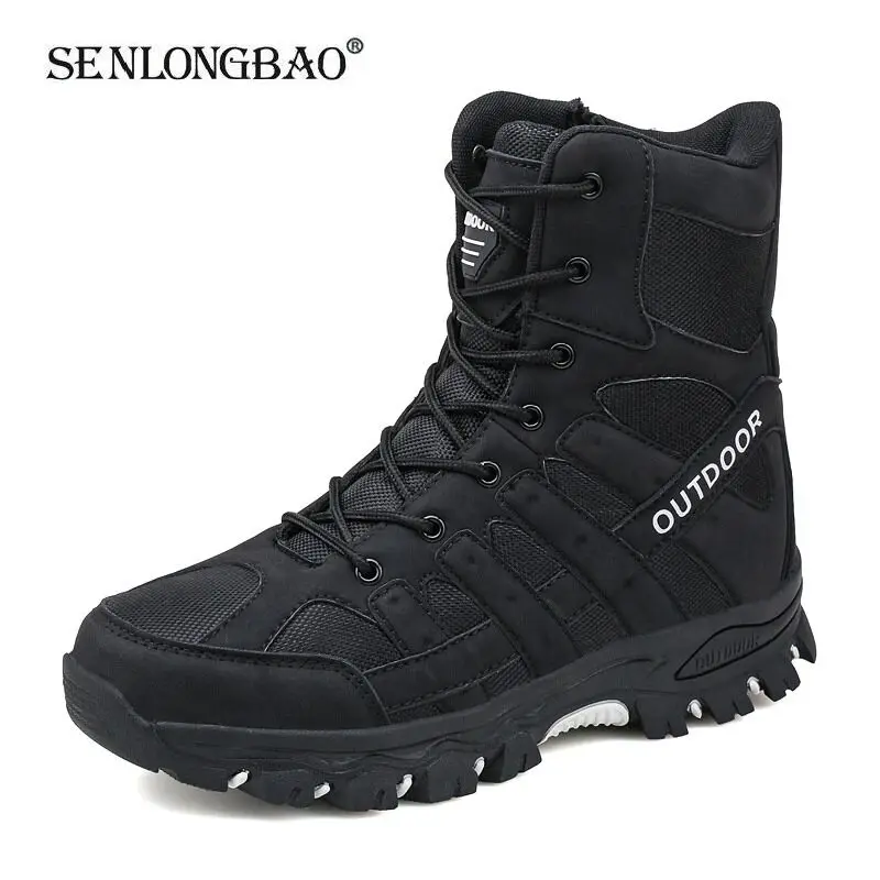 Brand Men's Boots Non-slip Men Ankle Boots Winter Waterproof Men's