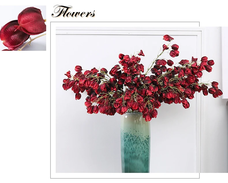 JAROWN Artificial Fake Flower Lantern Flower Vine Wedding Ceiling DIY Bouquet Decorative Home Hanging Decoration (25)