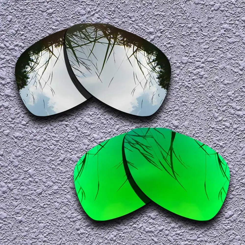 Silver-Green 2 пары поляризованных сменных линз для солнцезащитных очков Oakley Dispatch 2-несколько вариантов - Цвет линз: Silver-Green