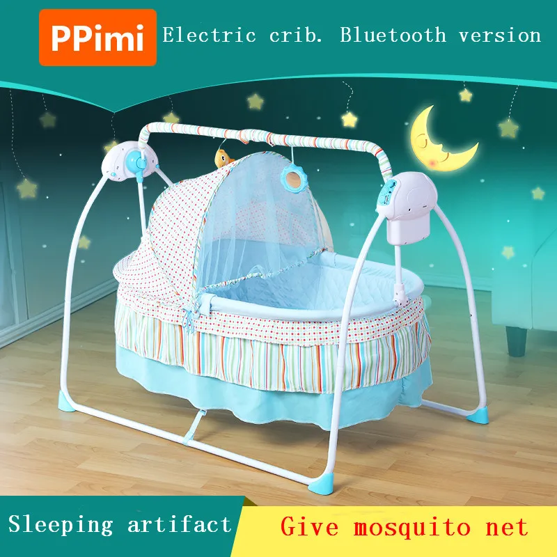 Электрическая милая детская кроватка для новорожденных спальная корзина