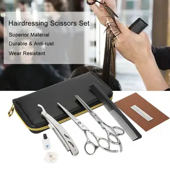 

Professional Stainless Steel Hairdressing Scissors Kit Salon Hair Cutting Thinning Shears Tool Set Hair Styling Tool Accessory