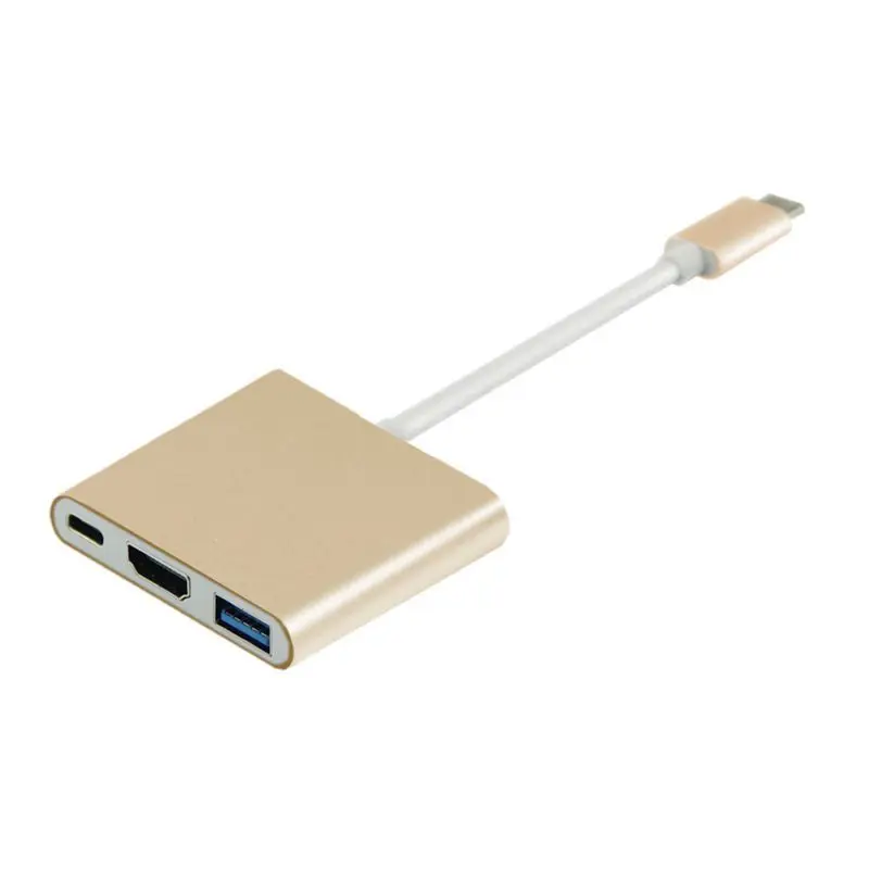 Usb-хаб 3 в 1 для Macbook Pro 1" samsung microsoft usb type C 3,1 до 4K HDMI адаптер концентратор кабель для ноутбука компьютер инструмент
