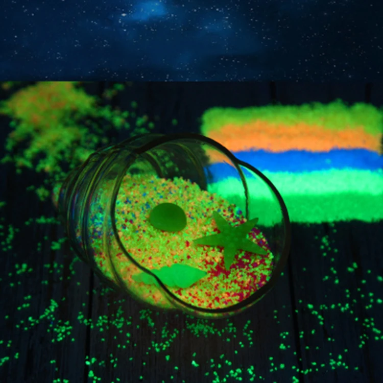 Светится в темноте 10 г Светящиеся вечерние DIY яркие Серебристые песочные краски звезда Желая бутылка флуоресцентные частицы подарок для детей