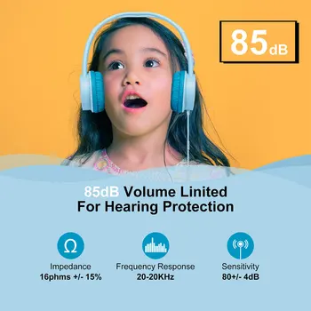 

Wired Computer Girls Boys Adjustable Tablet Stereo Foldable Headset Children 3.5mm Jack On-Ear With Mic Universal Kid Headphone