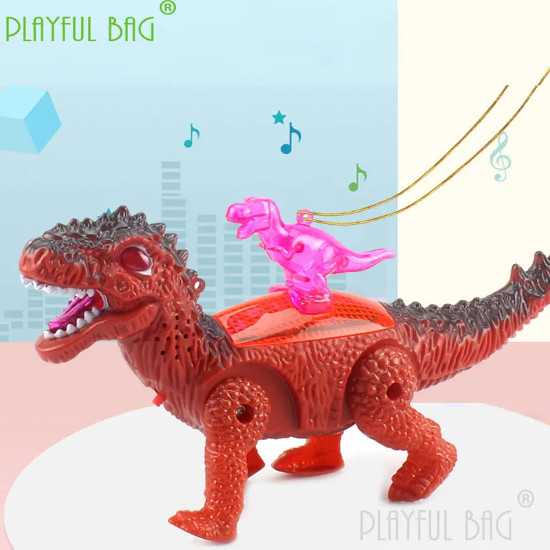 PB Playful bag Simulation electric rope dinosaur light music walking Doll Fun Cute Mini Christmas children's gift vd20 2