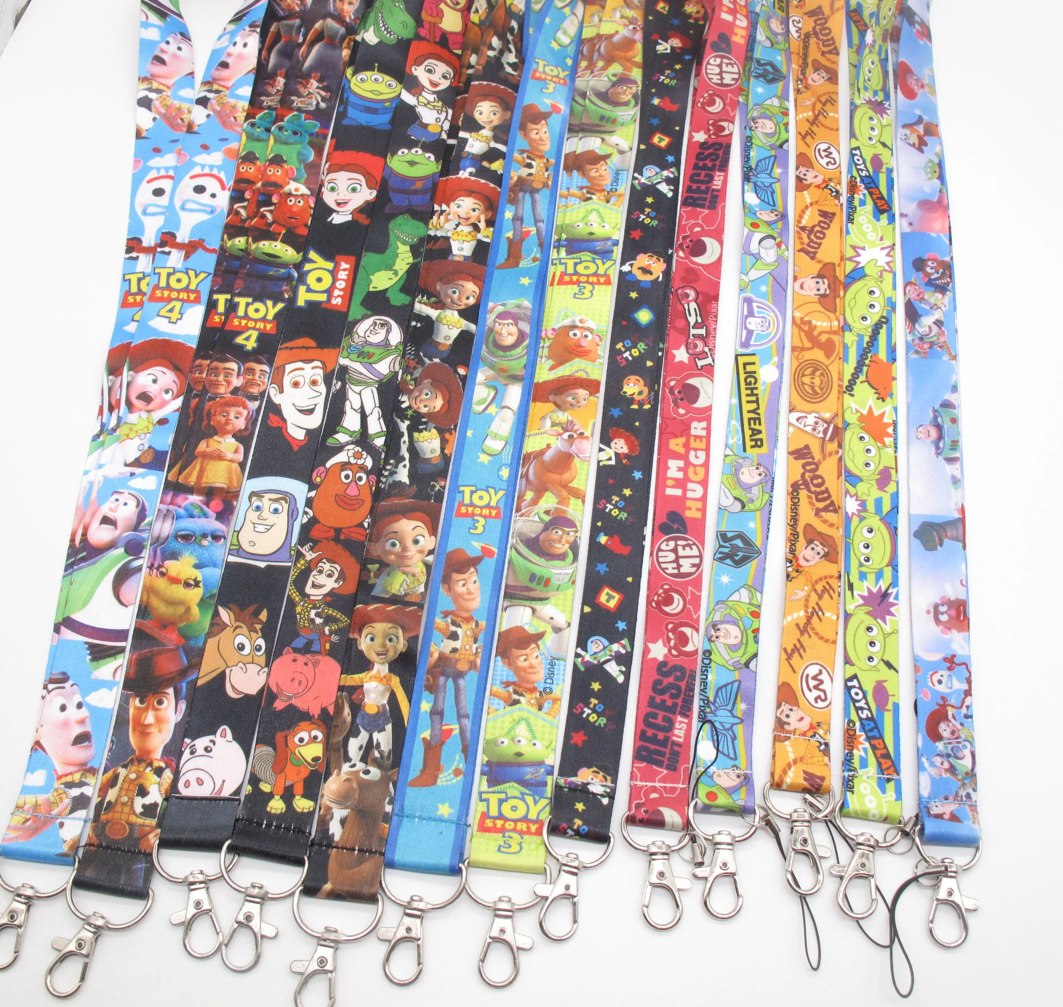 

New 10 pcs/20 pcs/50 pcs cartoon Toy Story Lanyard Key Lanyard Cosplay Badge ID Cards Holders Neck Straps Keyring