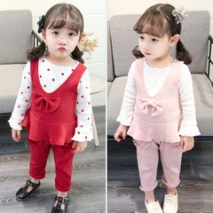 Комплект одежды для девочек из 1-2-3, 5 лет, верхняя одежда детская одежда для младенцев на весну-; сезон весна-осень; Стиль Одежда в Корейском стиле для маленьких девочек-Стиль Тренч