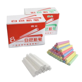

48pcs Mixed Colour White Chalk Sticks Pack Kids Playground School Art Learning DQ-Drop