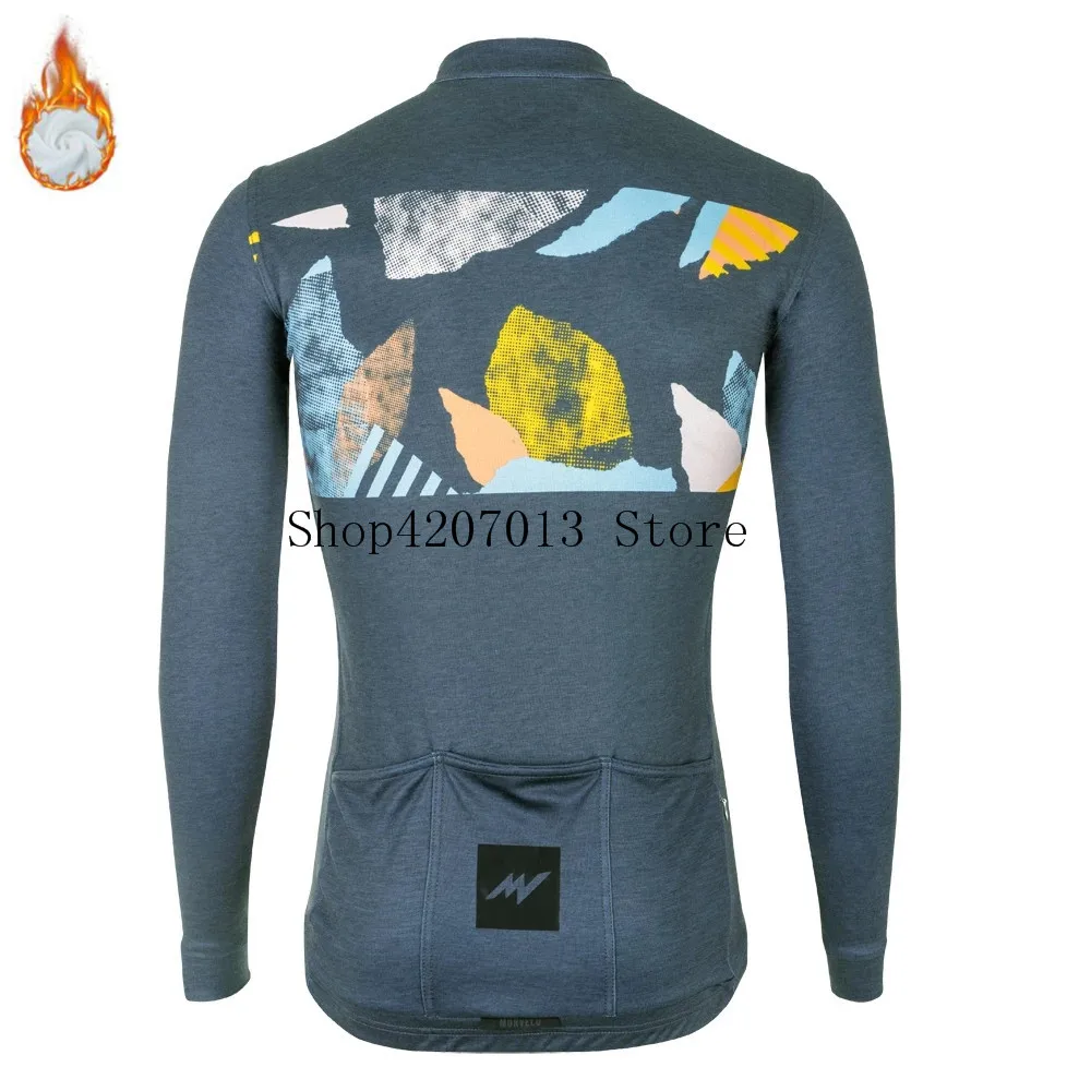 Morvelo Ropa ciclismo теплая зимняя флисовая одежда для велоспорта Мужская Джерси Топы Для Прогулок верховой езды на велосипеде MTB Одежда
