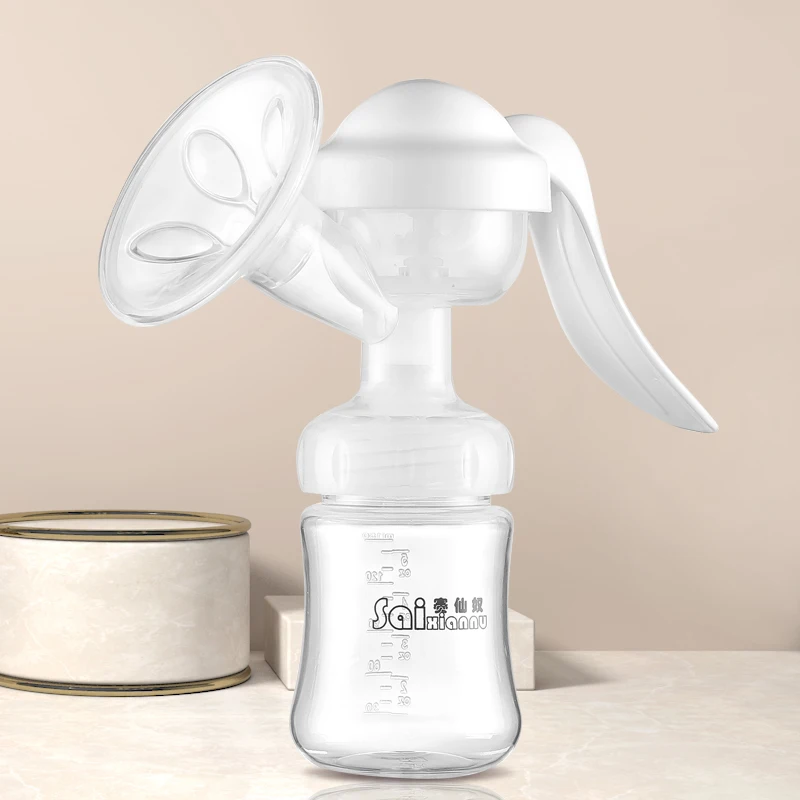 Extractor Manual de leche para bebés, bomba de succión de pezón, botellas de leche, bombas para senos, de silicona de grado alimenticio, sin BPA