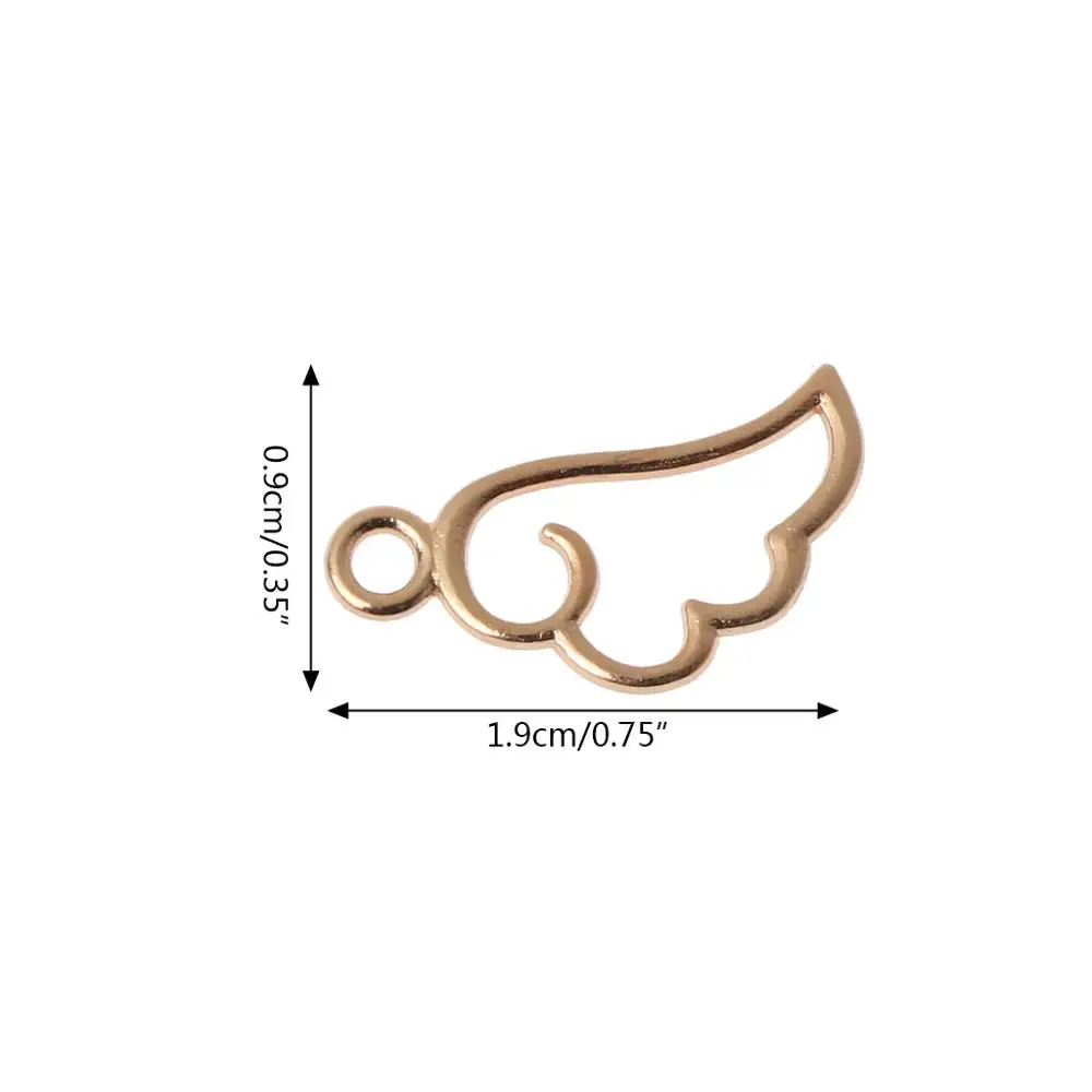 10 шт. крыло Ангела подвеска на металлическом каркасе установка в открытую рамку УФ Смола ювелирные изделия Шарм