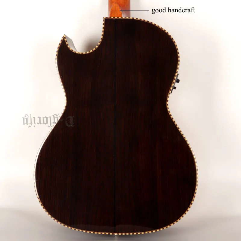 39 дюймов 10 струнная электрическая акустическая гитара с функцией тюнера EQ натуральный цвет