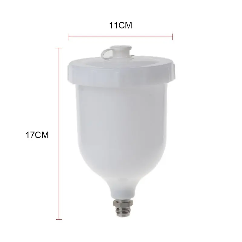 T600 600Ml Plastic Paint Cup Pot Spray Gun Sprayer Fast Mover Threaded Connector Jet Car Accessories