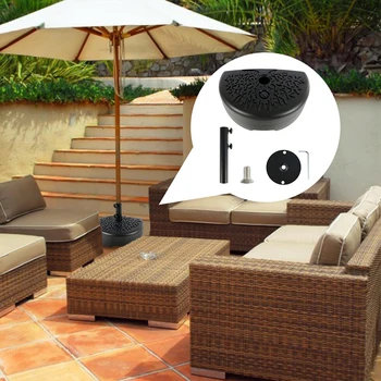 

European style sun and windproof courtyard shading base, portable water and sand injection fan base/beach/courtyard