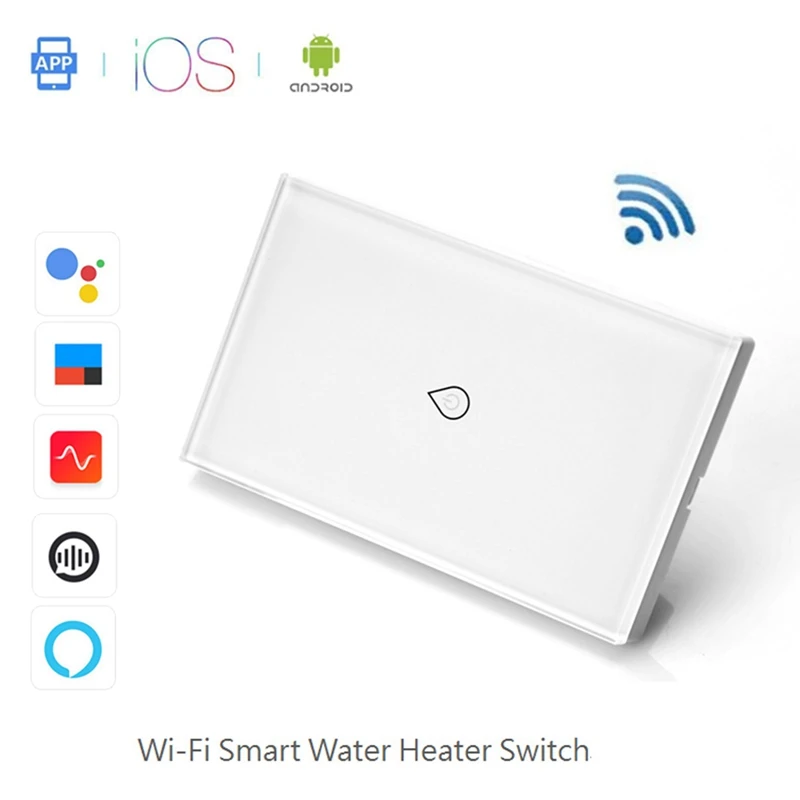 WiFi умный переключатель бойлера водонагреватель Smart Life Tuya APP дистанционное управление Google Home Голосовое управление стеклянная панель