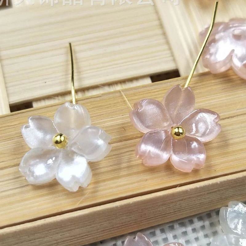 

10pcs/lot High Quality Flowers Charms Acrylic Cherry Blossoms Charm Bracelet Necklace Pendants Charms DIY Jewelry Accessories