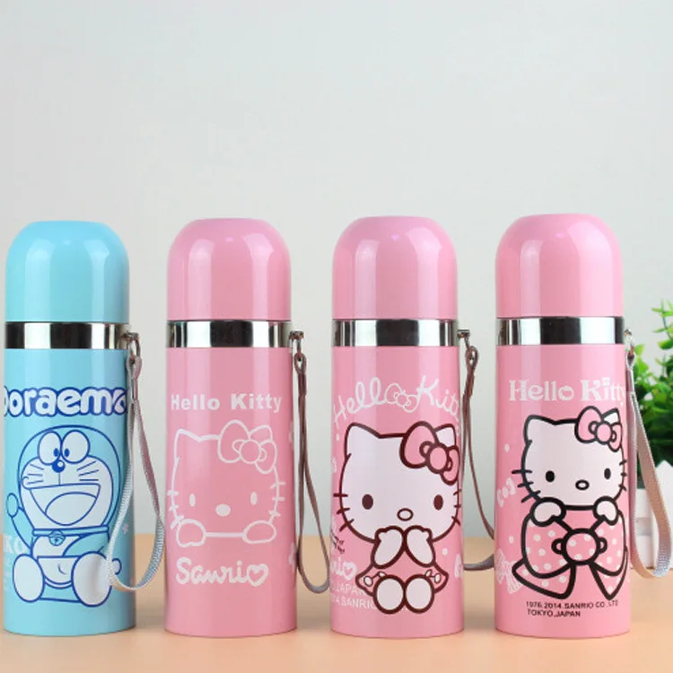 

New Style Cartoon Hello Kitty Jingle Insulated Stainless Steel Bottle Bullet Glass Gift