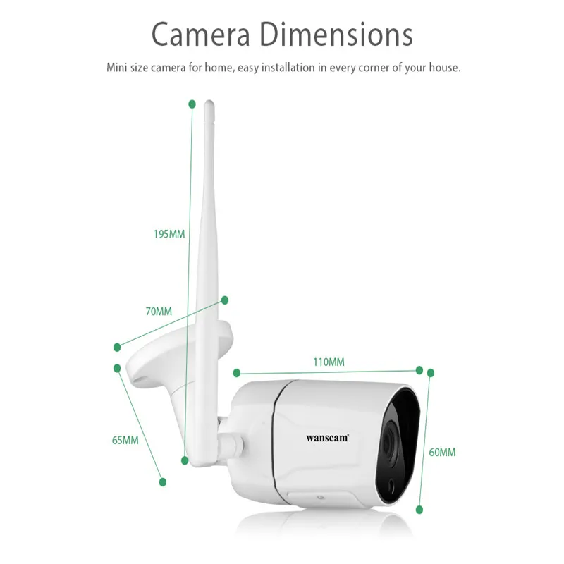Беспроводная ip-камера 1080P HD wifi для наружной безопасности ИК ночного видения веб-камеры наблюдения для домашнего магазина коммерческие гаражи