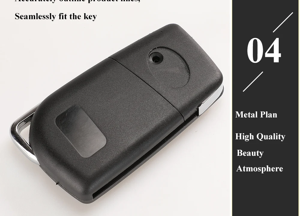 Jinyuqin 10 pezzi VA2 Toy48 Toy43 Flip pieghevole chiave a distanza Shell per Toyota Levin Camry Reiz Highlander Corolla Key Case 2/3 pulsante - H77ca2b40d977412a9322fe5d2e10e756q