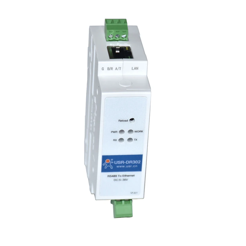 Ethernet Converter USR-DR302 Din Rail Serial RS485 to Ethernet TCP IP Server Module Modbus RTU to Modbus TCP unit
