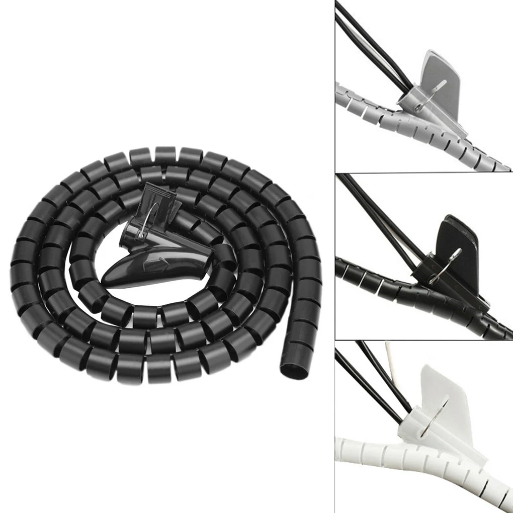 

Cable Wire Wrap Organizer Spiral Tube Cable Winder Cord Protector Flexible Management Wire Storage Pipe