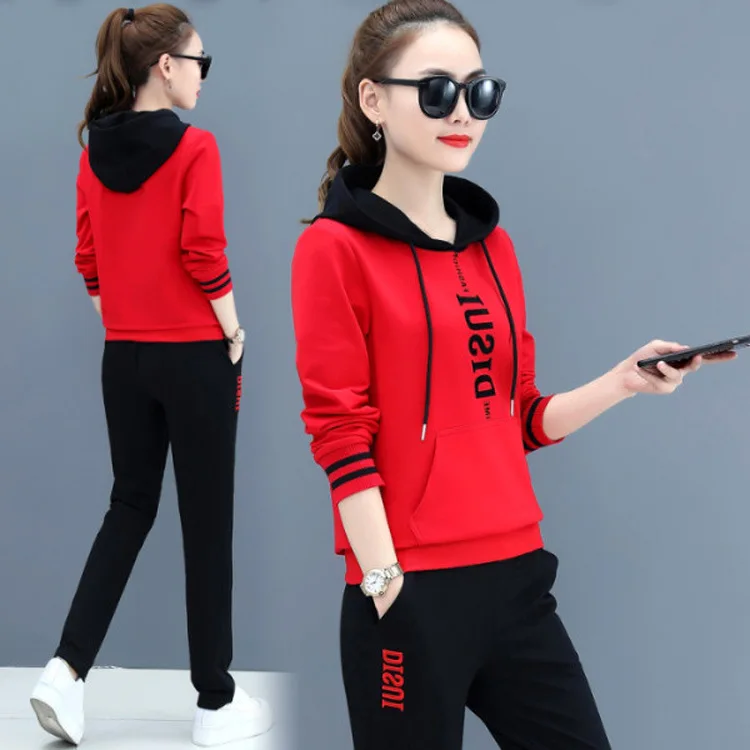 

Hoodie WOMEN'S Suit Thin Type for Spring And Autumn Two-Piece Set Loose Korean-style 2019 New Style Casual Fashion & Sports WOME