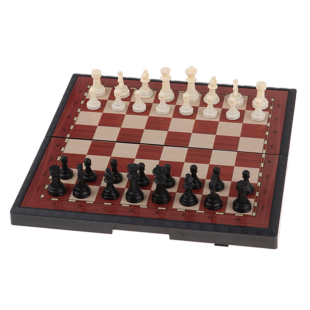 MAGNETIC TRAVEL CHESS SET FOLDING BOARD PARENT-CHILD TOY FAMILY GAME WONDROUS 